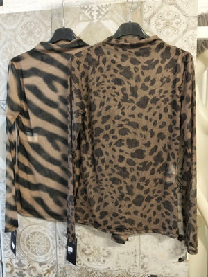 maglia velata animalier