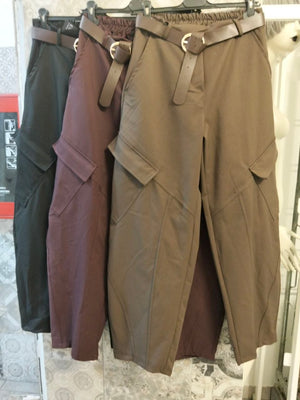 pantaloni cinzia con cinta