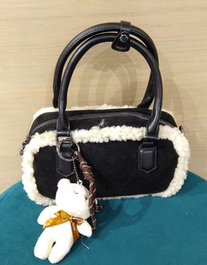 borsa con pelliccia e peluches