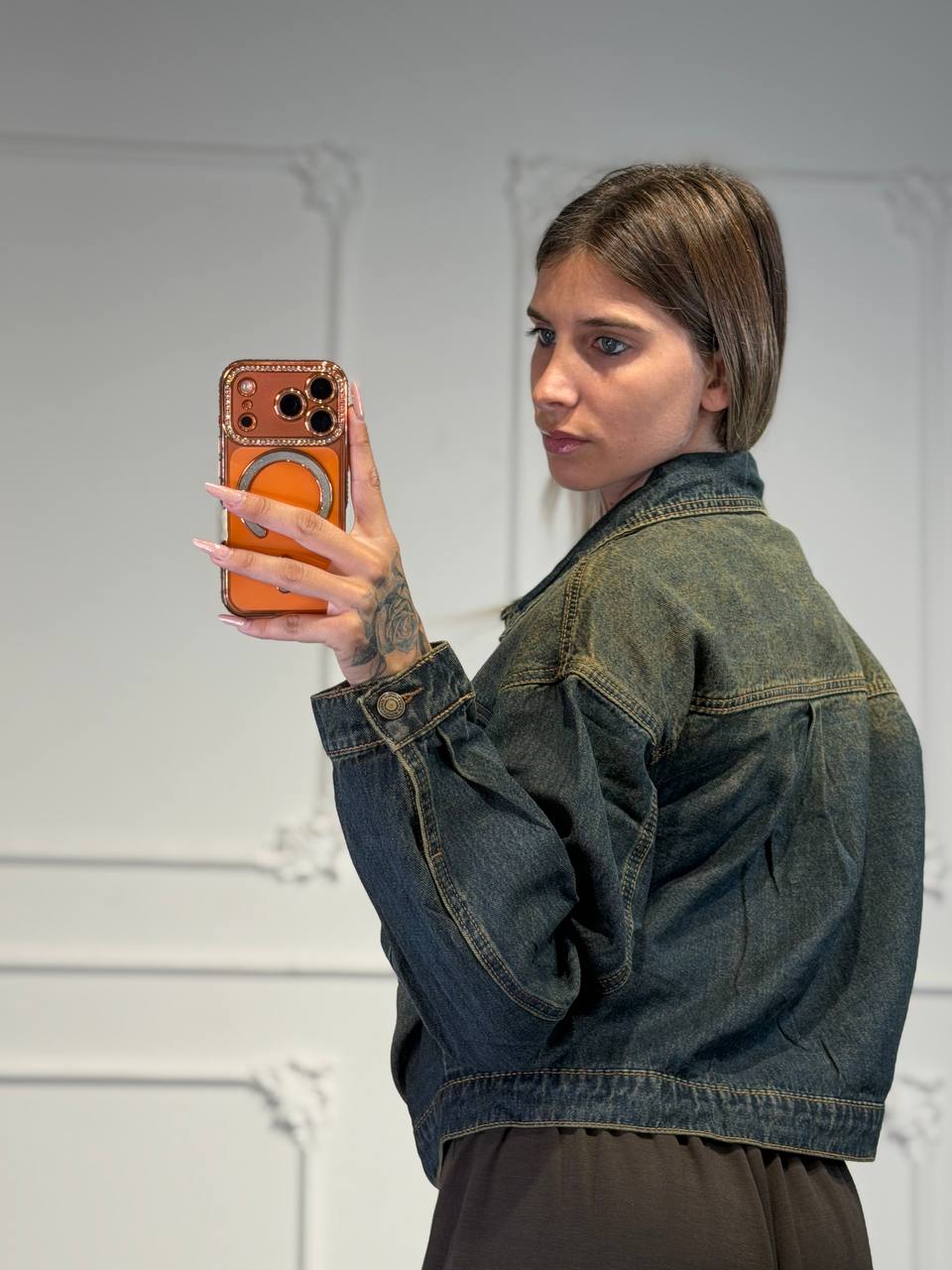 giacchetto jeans sfumato