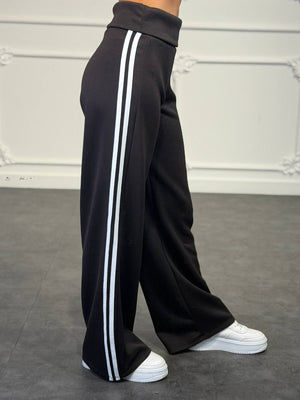 pantaloni con risvolto e bande