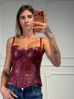 corsetto con trama lavorata