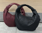 Borsa hobo effetto pelle intrecciata