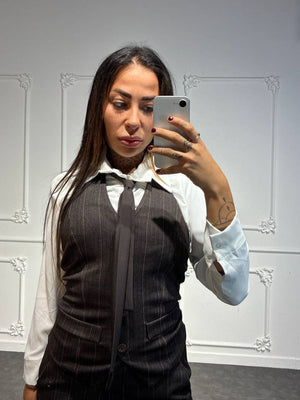 gilet gessato elegante