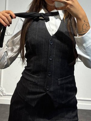 gilet gessato elegante