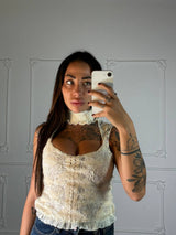 Top bohemien in pizzo