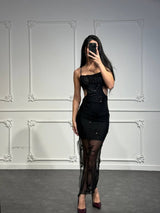 abito lux con paillettes