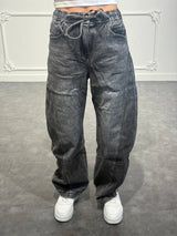 jeans con vita regolabile