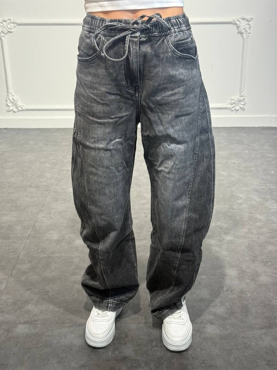jeans con vita regolabile