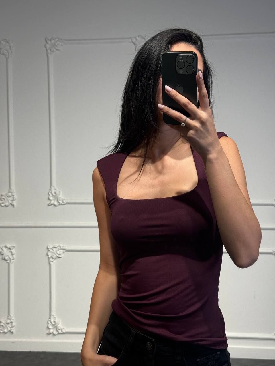 top scollo quadrato