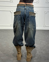 Jeans baggy con maxi tasche posteriori