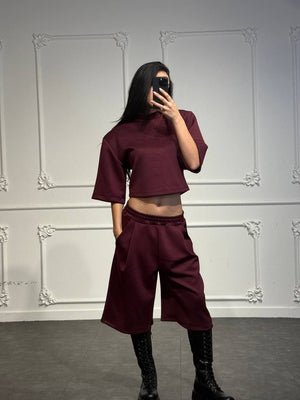 coordinato in tuta con bermuda