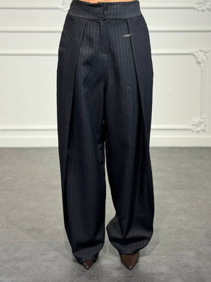 pantalone office gessato