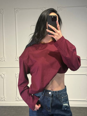 maglia in cotone con spalline