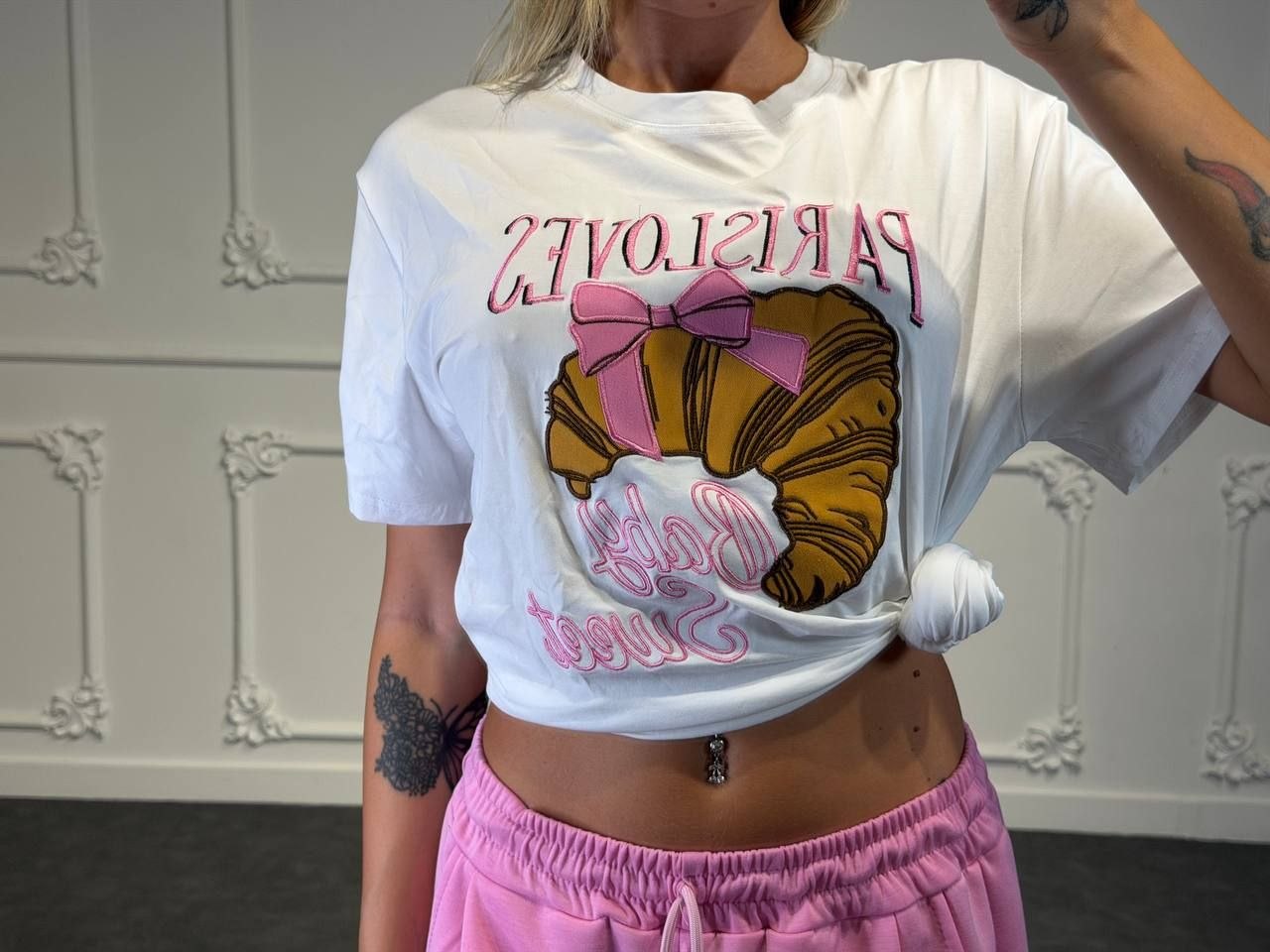 maglia brioches con stampa