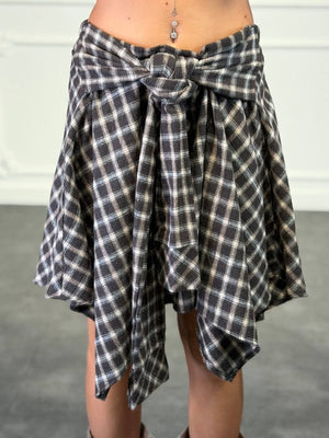 pantagonna a camicia a quadri
