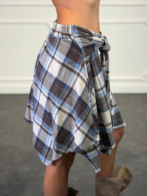 pantagonna a camicia a quadri