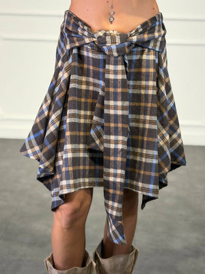 pantagonna a camicia a quadri