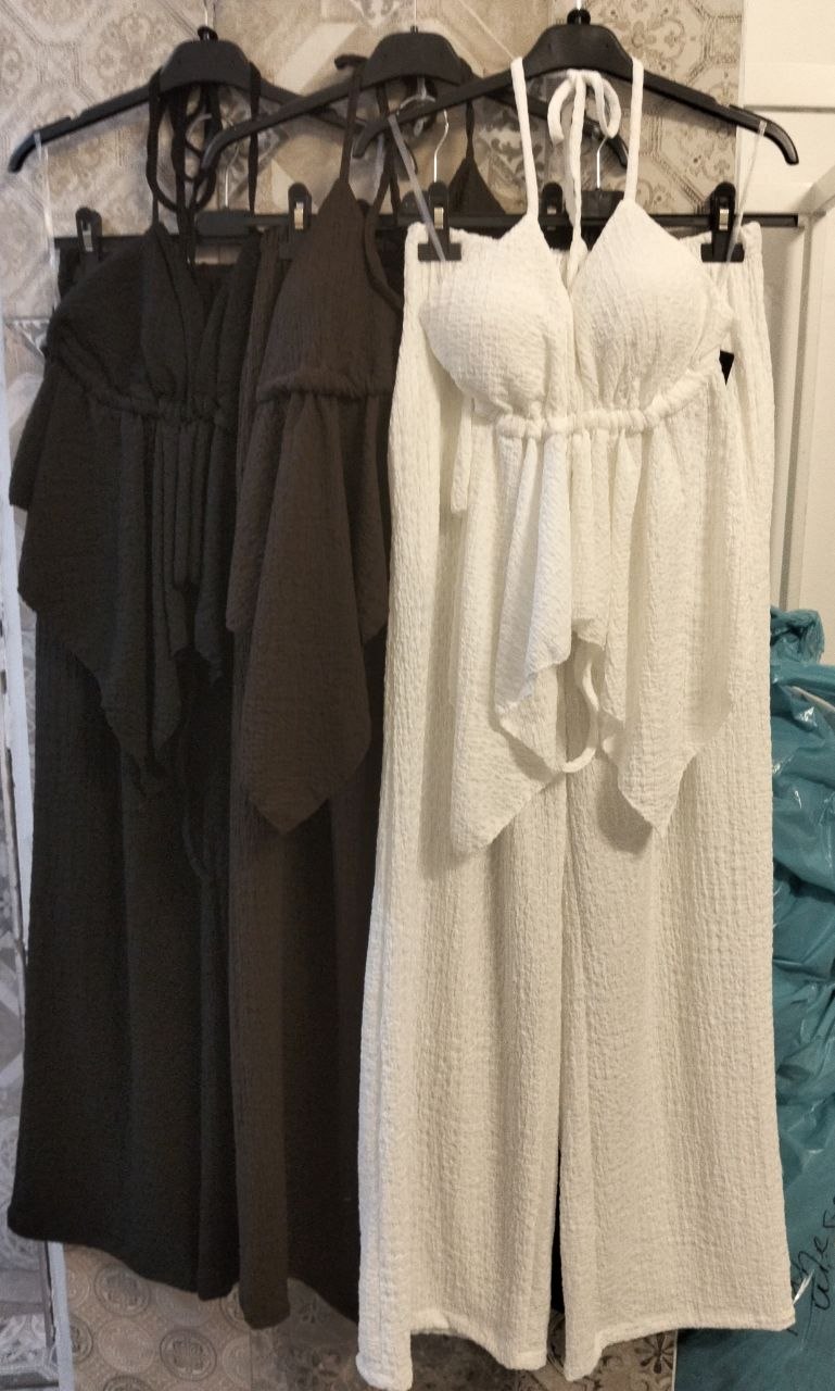 coordinato emi in cotone lavorato