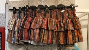 Gonna Stampa Etnica con pantaloncino Stile Boho Chic