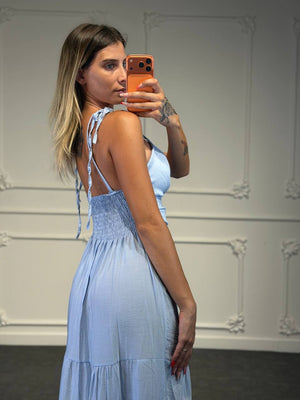 abito cloe lungo con spacco
