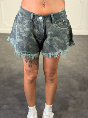 shorts militari a farfalla