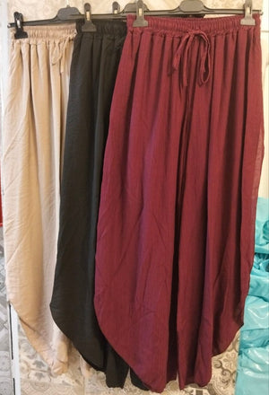 pantalone aladin in lino con spacco