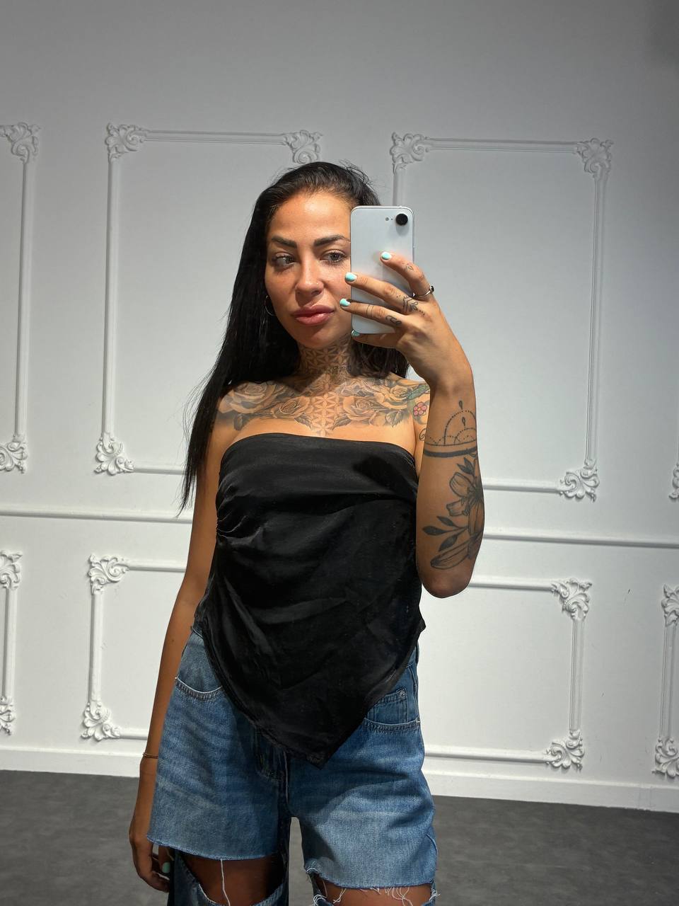 top bandana monocolore
