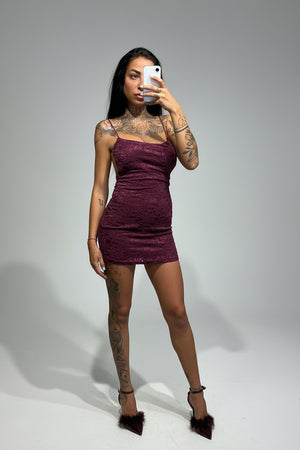 abito mini in pizzo