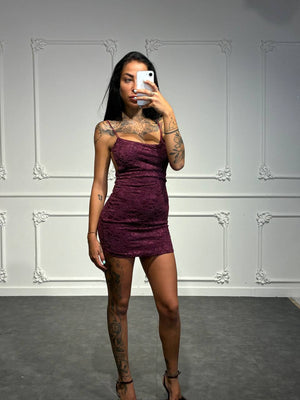 abito mini in pizzo