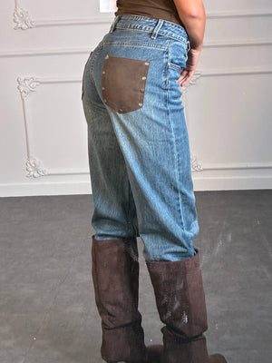 jeans tasca brown