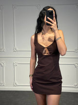 abito cut-out sul décolleté