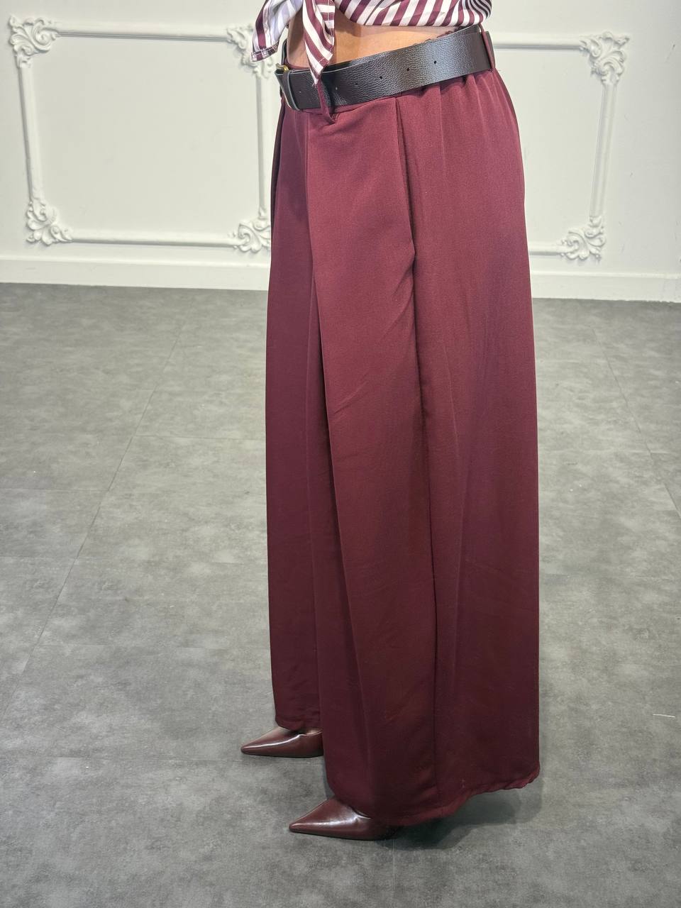 pantaloni palazzo a vita alta