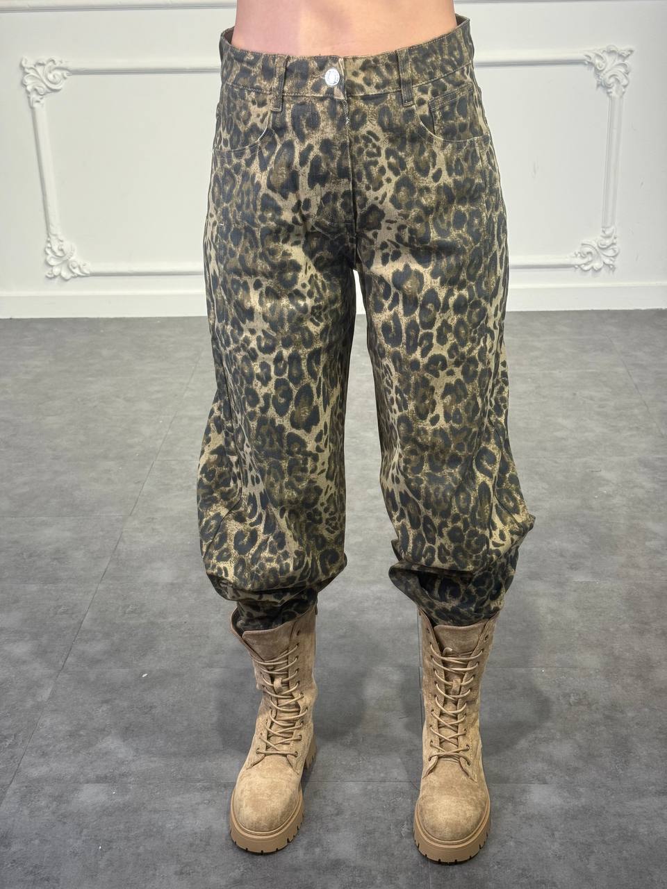 jeans leopardato