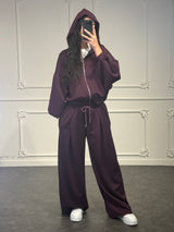 coordinato tuta con pantalone palazzo