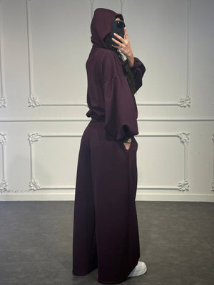 coordinato tuta con pantalone palazzo