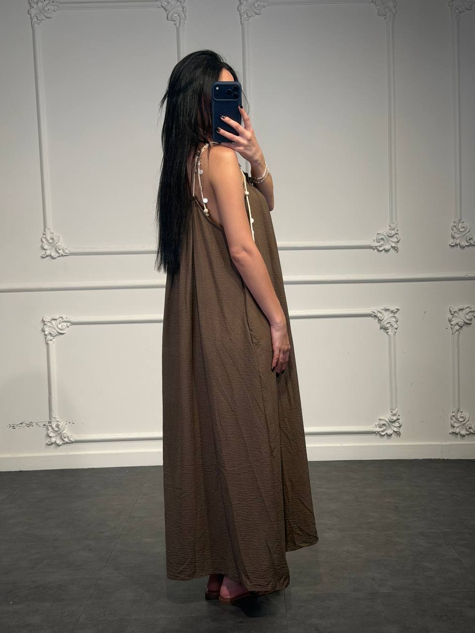abito ampio in lino - Dverso Fashion