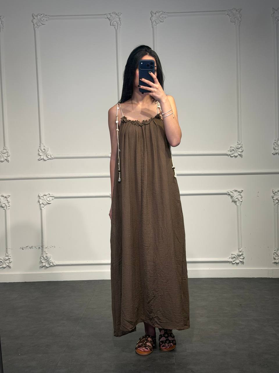 abito ampio in lino - Dverso Fashion