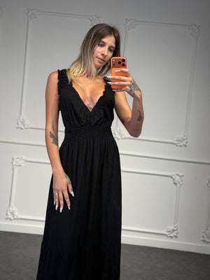 abito benedetta in cotone lngo - Dverso Fashion