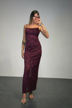 abito blossom in pizzo - Dverso Fashion