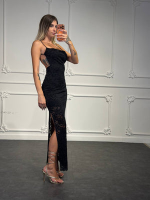 abito blossom in pizzo - Dverso Fashion