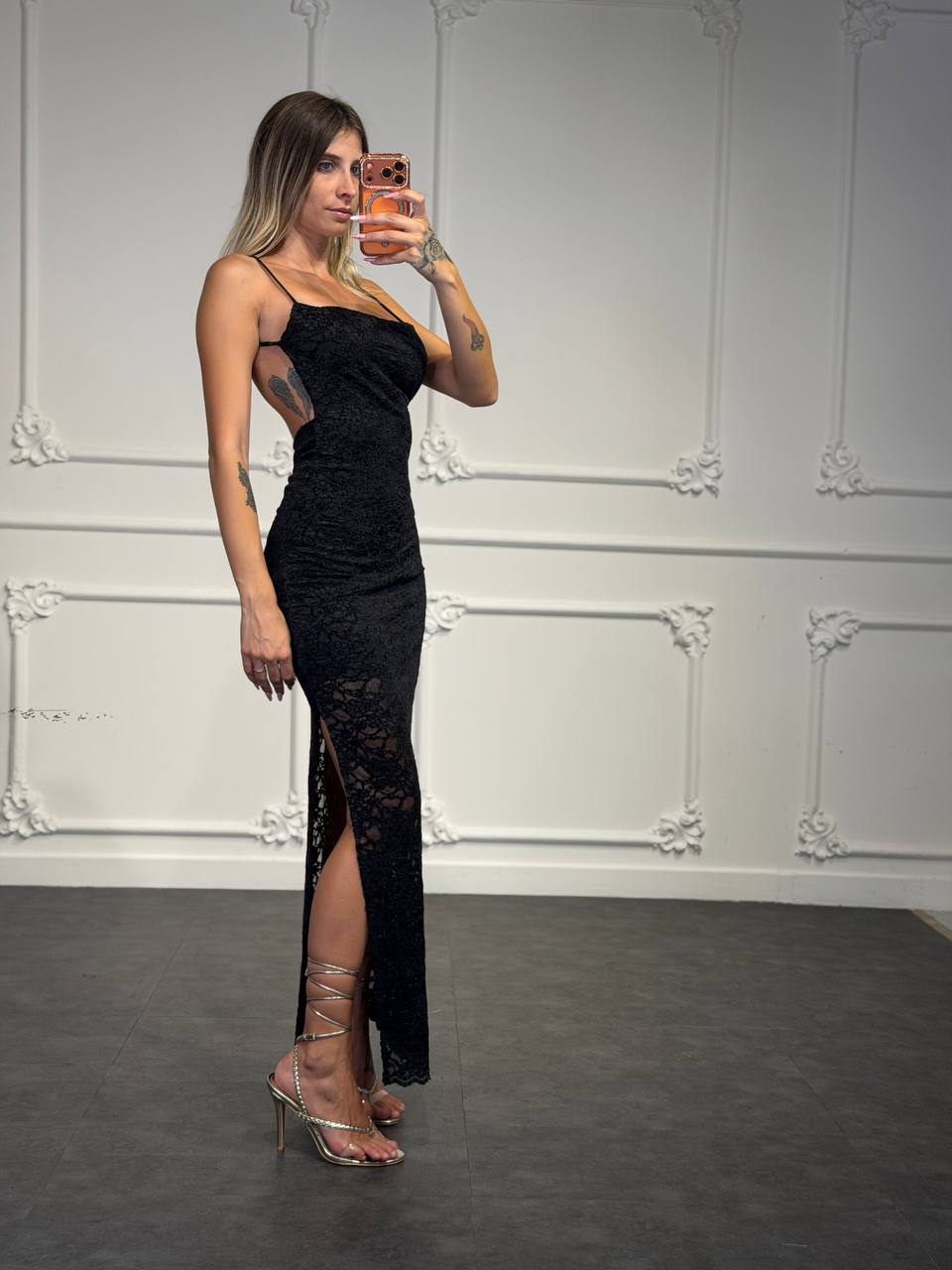 abito blossom in pizzo - Dverso Fashion