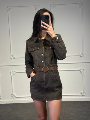 abito camicia jeans - Dverso Fashion