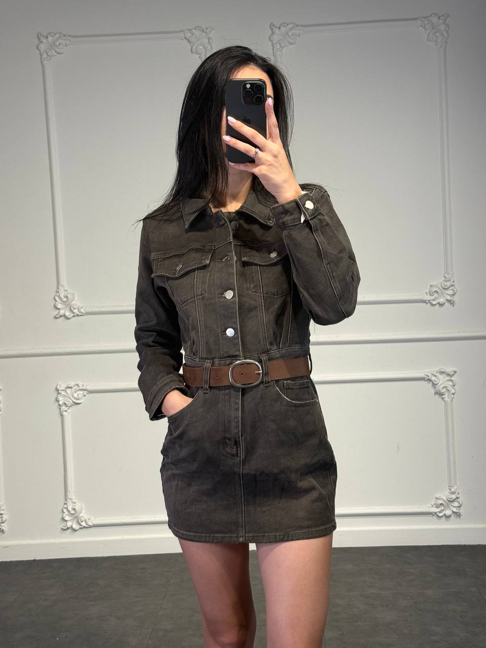 abito camicia jeans - Dverso Fashion
