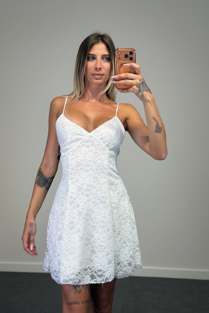 abito caterina ampio in pizzo - Dverso Fashion