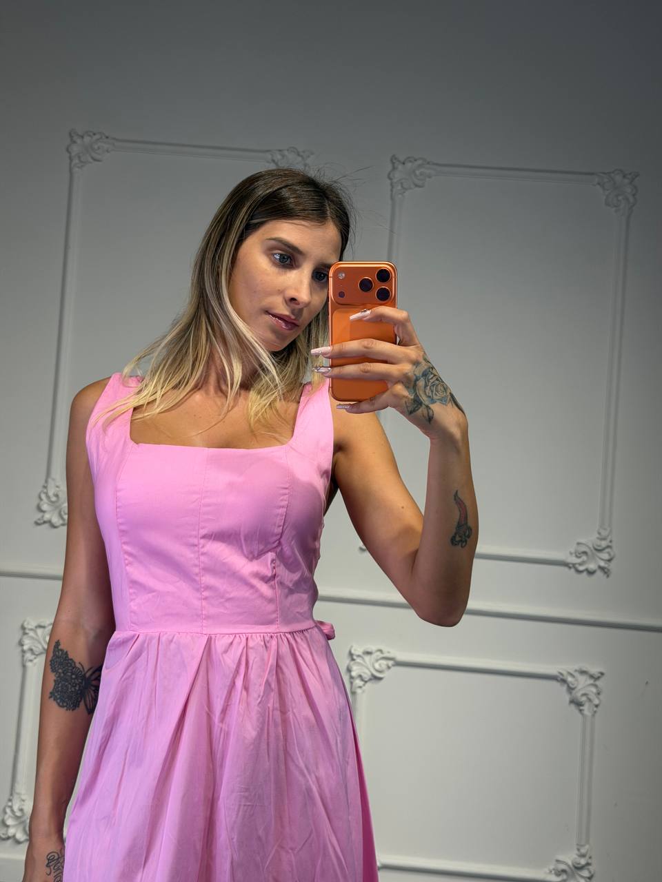 abito giselle in cotone lungo - Dverso Fashion