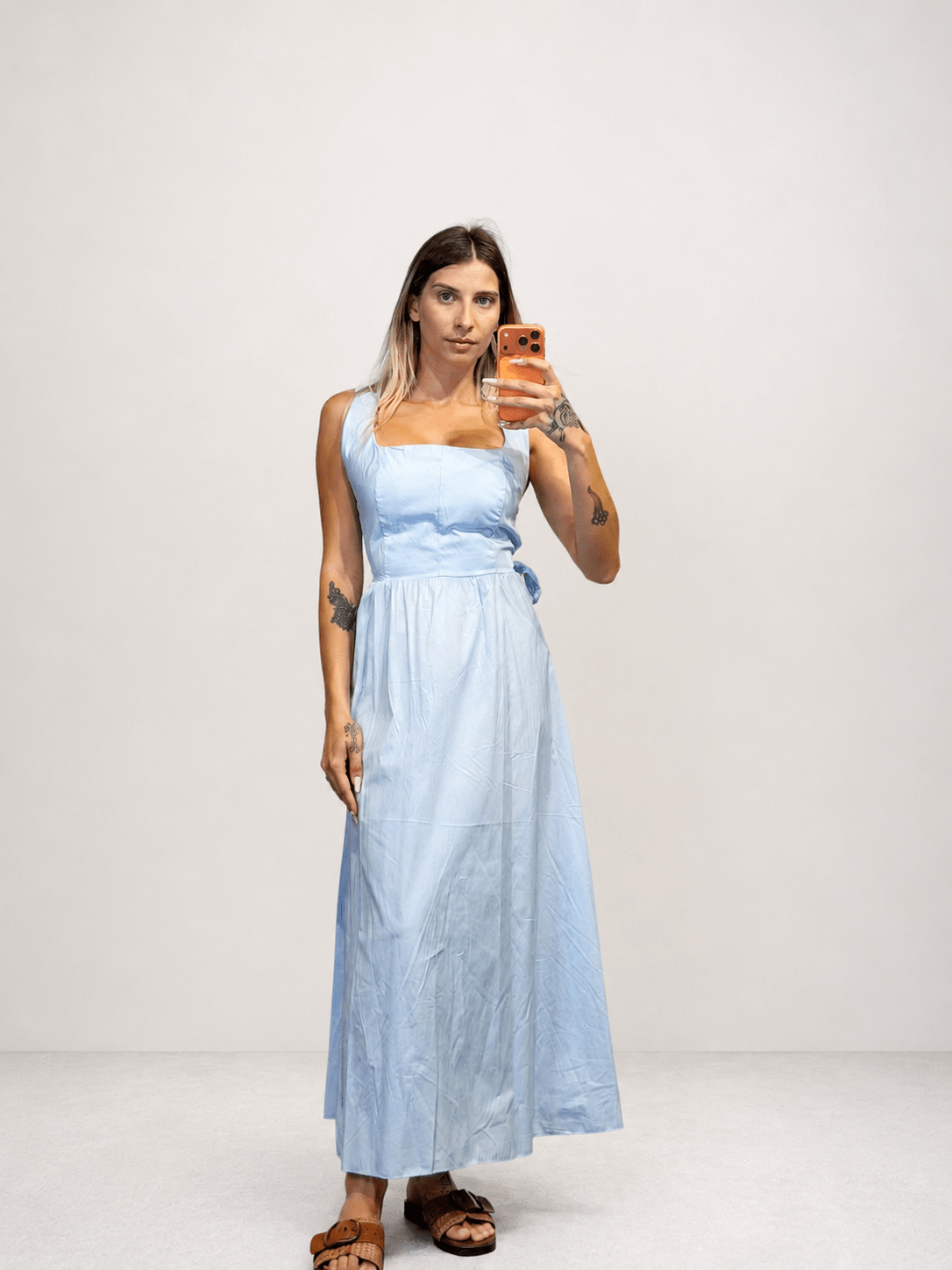 abito giselle in cotone lungo - Dverso Fashion