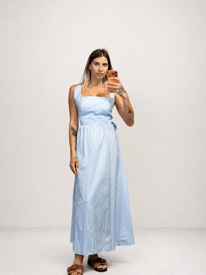 abito giselle in cotone lungo - Dverso Fashion