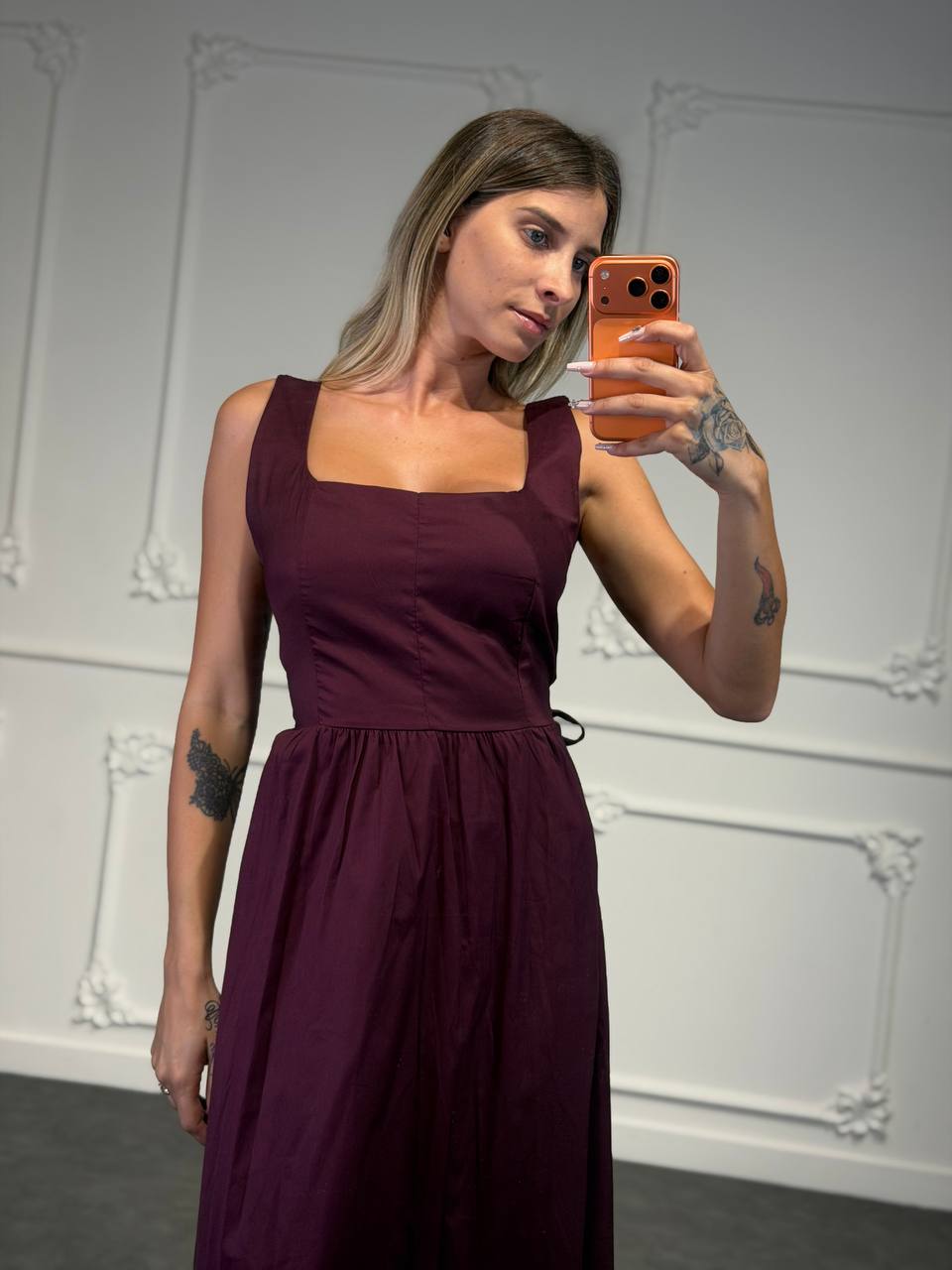 abito giselle in cotone lungo - Dverso Fashion