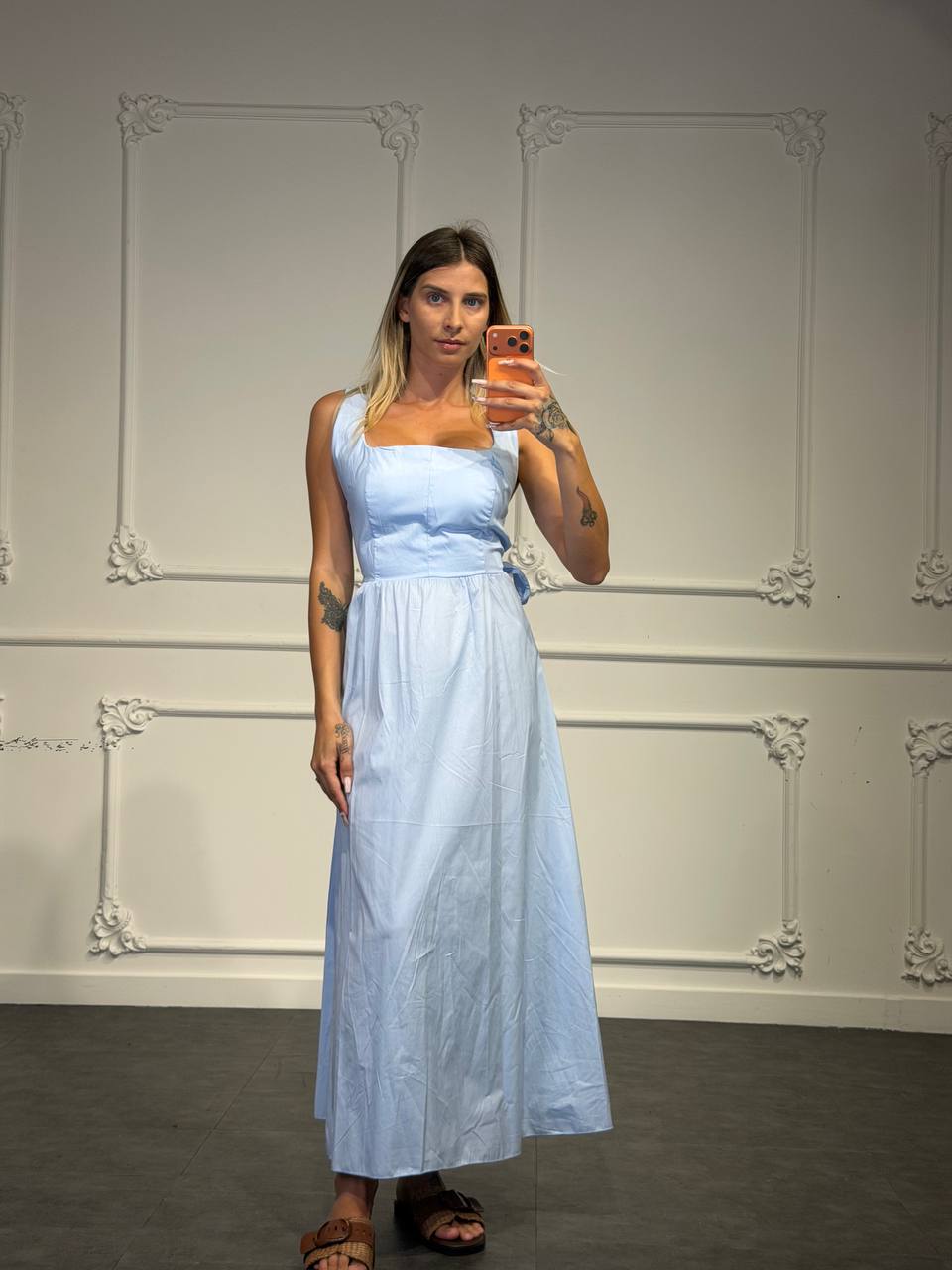 abito giselle in cotone lungo - Dverso Fashion